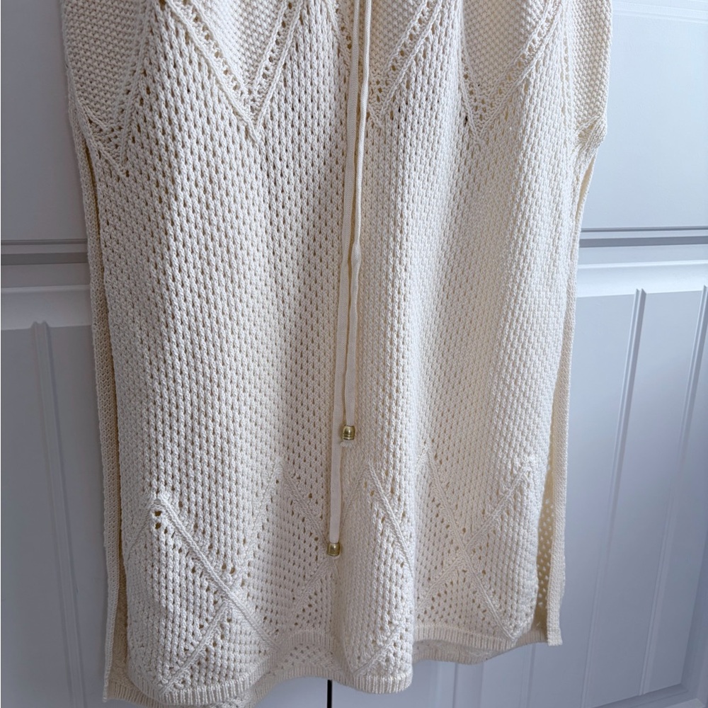 Kivari Samara Knit‎ Dress Cream Maxi Side Slits Women's Size 6 EUC - Picture 8 of 16